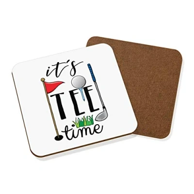 Image of It&#039;s Tee Time Golf Coaster Drinks Mat