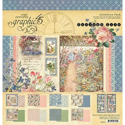 Image of Graphic 45 Double Sided Paper Pad 8&quot;X8&quot; 24/Pkg Cottage Life