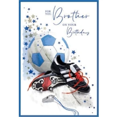 Image of Brother Birthday Card Men Male For Him Boy Size 19.5cm x 13cm (7.5&quot; 5.25&quot;) H