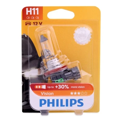 Image of 000000001606, N000000001606 Light Bulbs PHILIPS Vision 12362PRB1 H11 12V 55W PGJ19 2 Halogen AUDI: A6 C6 Saloon, A4 B7 C7 Saloon