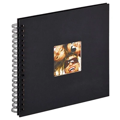Image of walther Design Photo Album Black 26 x 25 cm Spiral with Punched Cover, Fun SA 108 B