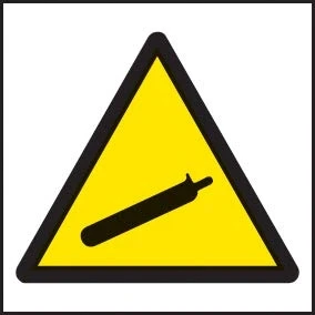 Image of Warning Signs Compressed gas symbol Self Adhesive Vinyl