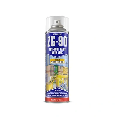Image of ZG90 High Zinc Content Anti rust Paint Yellow 500ml Aerosol