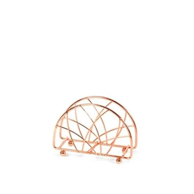 Image of H&amp;H Napkin Ring in Copper Wire Vertical 13 x 10 cm H