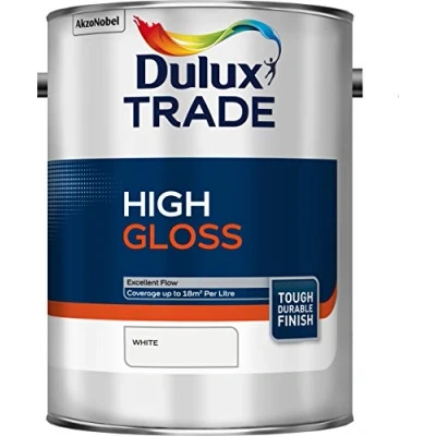 Image of Dulux Trade High Gloss White 5L