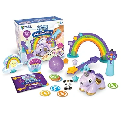Image of Learning Resources Coding Critters MagiCoders Skye The Unicorn Robot Toy STEM Play Remote Control Toys Gifts for 4 5 6 7 Year Old Kids Boys &amp; Girls
