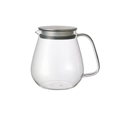 Image of Kinto Unitea One Touch Stainless Steel Teapot 720ml Heat Resistant Glass with Strainer in Lid (Japan Import)
