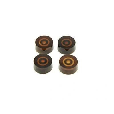 Image of KAISH 4pcs Amber Guitar Speed Dial Knobs Control Knob fits LP