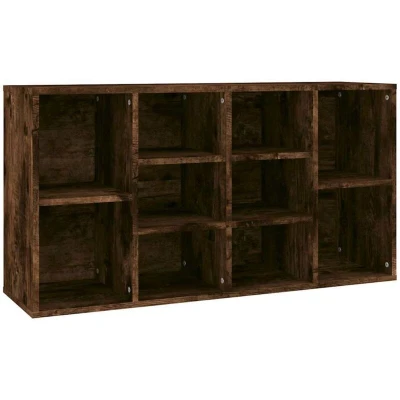 Image of vidaXL Shoe Bench Smoked Oak 103x30x54.5 cm Engineered Wood