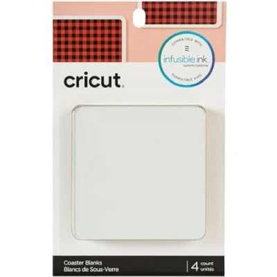 Image of Cricut 2006581 Coaster Blank, Square Infusible Ink, White