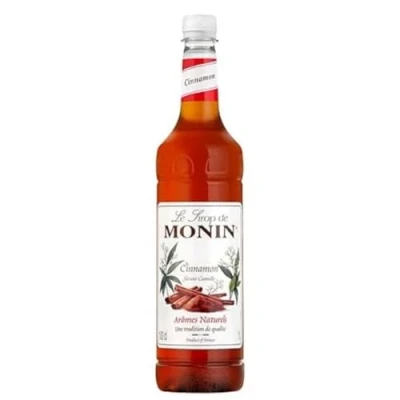 Image of MONIN Premium Cinnamon Syrup 1L for Coffee and Cocktails. Vegan Friendly, Allergen Free, 100% Natural Flavours Colourings