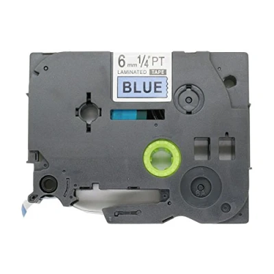 Image of Fassport 1 Pack Black on Blue Label Tape Compatible for Brother P Touch TZ 511 TZe 6mm 1/4&quot;