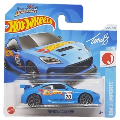 Image of Hot Wheels Toyota GR86 Cup Toni Breidinger HW J Imports 10/10 (203/250) HRY77 Blue 2024 + Protector Short Card Frikimonkey