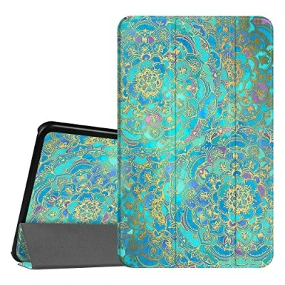 Image of FINTIE SlimShell Case for Samsung Galaxy Tab A 10.1 2016 (SM T580 / T585), Super Thin Lightweight Stand Cover with Auto Sleep/Wake Feature, Shades of Blue