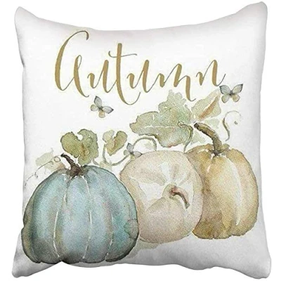 Image of Giftme Autumn Pumpkin Cushion Cover for Bedroom/Sofa Car Chair Decor, 40 Cm X Satin Cover, Throw Pillow Cover.