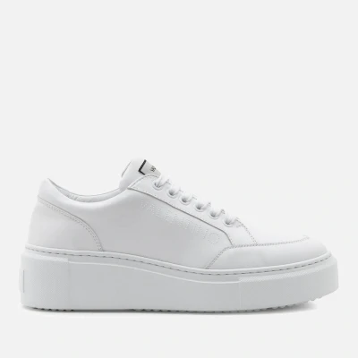 Image of Valentino Women&#039;s Baraga Summer Embossed Leather Flatform Trainers UK 8