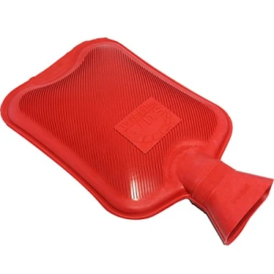 Image of Sure Thermal Ribbed Hot Water Bottle Red Twin Side