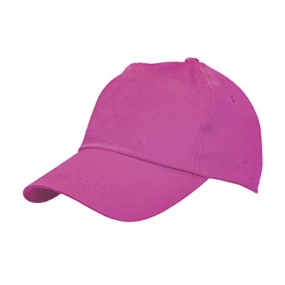Image of eBuyGB Unisex Adult Classic Adjustable 100% Cotton Baseball Cap for Men, Women, Boys &amp; Girls 5 Panel Lightweight, Durable, and Sun Protective, Pink