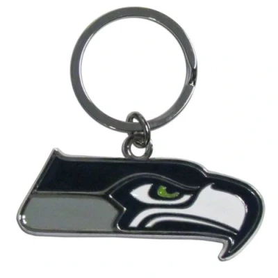Image of Siskiyou NFL Sports Fan Shop Seattle Seahawks Chrome &amp; Enameled Key Chain One Size Team Colors