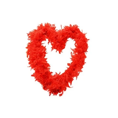 Image of Crazy Chick® FEATHER BOA 150CM THICK FANCY DRESS ACCESSORY FLAPPER BOAS 1920&#039;S BURLESQUE FEATHERS (RED)