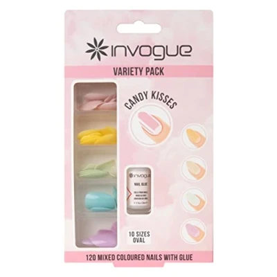 Image of Invogue Candy Kisses Oval Nails Variety Pack (120 Pieces)