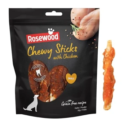 Image of Rosewood Chewy Sticks with Chicken, Grain Free, High Protein, Low Fat Dog Treats, Value Pack 320g (1 Pack)