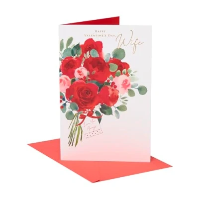 Image of UK Greetings Wife Valentine&#039;s Day Card, Card for Wife, Her, My Romantic