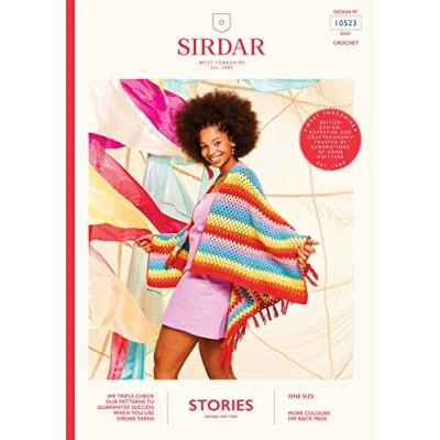 Image of Sirdar Stories DK Crochet Pattern 10523 Glasto Poncho