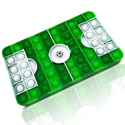 Image of Cykapu Bubble Poppet Fidget Toy, Silicone Football Push Pop Sensory Popping Stress Autism Relief Toy for Parent Child, Gift, Halloween Christmas Party(Green Field A)