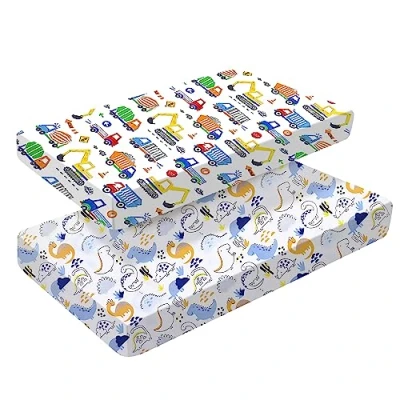 Image of 2 Organic Cotton Fitted Sheets for Girls Boys Cot Bed Bedding Easy Care, Soft and Durable 70 x 140 cm