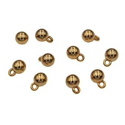 Image of Hartmann Knöpfe Button, Metal, SEWING_BUTTON, 7 mm, Gold, Pack of 10