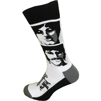 Image of Mazeys Mens Classic Officially Licensed Rock Socks…1 pair (Beatles mono)