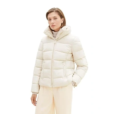 Image of TOM TAILOR Women&#039;s 1037564 Jacket, 27469 Smooth Light Sand, L