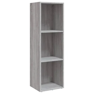Image of vidaXL Grey Sonoma Engineered Wood Book CabinetVersatile Furniture Piece, Serves as Bookshelf or TV CabinetEasy to Clean