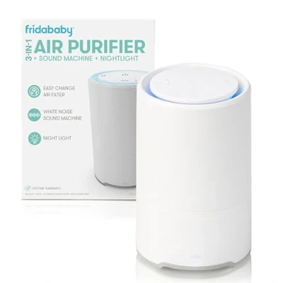 Image of Frida Baby 3 in 1 Sound Machine for Sleeping: Nightlight + Air Purifier Bedroom with Fan Speeds, Easy Change Filter, Auto Off Timer