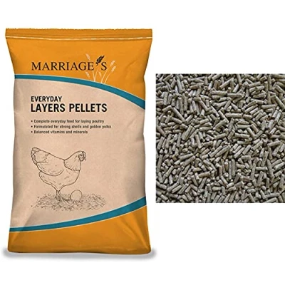 Image of MARRIAGES 20KG COMPLETE EVERYDAY LAYERS PELLETS CHICKEN POULTRY BIRD FOOD FEED FOR LAYING HENS