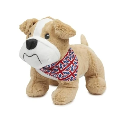 Image of Petface King&#039;s Coronation Bailey the Bulldog Plush Dog Toy Puppy Stuffed Squeaky