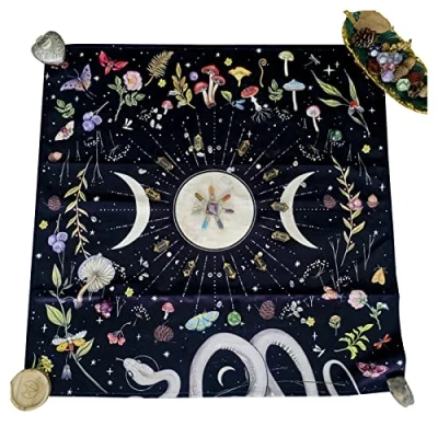 Image of Cloth Tarot Cards Tablecloth Square Alter Spiritual Deck Astrology Divination Mat