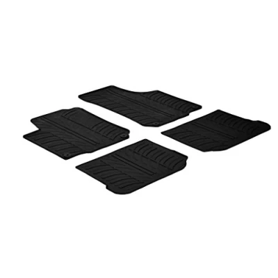 Image of Gledring Rubber Mat Set Compatible with Volkswagen Golf IV 5 Door/Bora/Beetle &amp; Seat Leon/Toledo 1M Skoda Octavia I (T Profile 4 Piece + Mounting Clips)