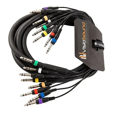 Image of 8 Way 3m 6.35mm 1/4&quot; Stereo Jack/Balanced Jack Loom/Patch Multicore Cable