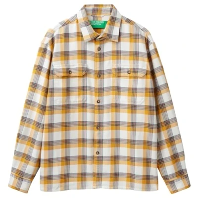 Image of United Colors of Benetton Men&#039;s Shirt 5H0EUQ04J, Yellow, S
