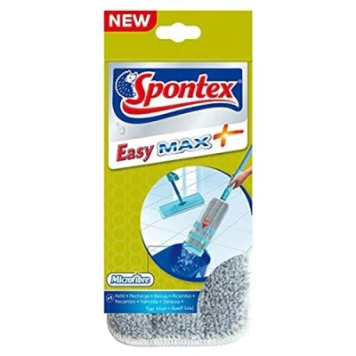 Image of Spontex Easy Max+ Microfibre Flat Mop Refill, Pack of 1, Grey