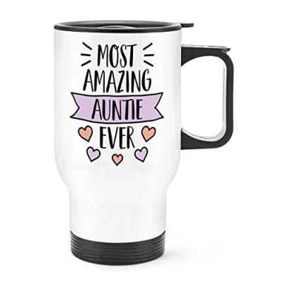 Image of Most Amazing Auntie Ever Travel Mug Cup with Handle