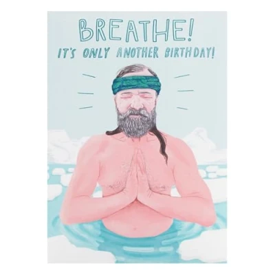 Image of UK Greetings Birthday Card for Him/Her/Friend Wim Hof Design
