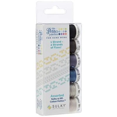 Image of Sulky Cotton Sampler 12wt Petites Black and Gray Assortment