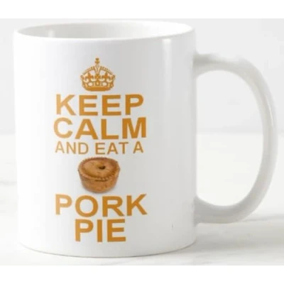 Image of Top Banana Gifts Keep Calm and Eat a Pork Pie Ceramic Photo Mug Cup Tasse