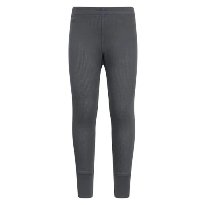Image of Mountain Warehouse Talus Kids Thermal Baselayer Trousers Quick Dry For Camping in Charcoal 2 3 Years