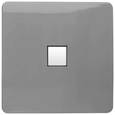 Image of Trendi Artistic Modern Glossy Tactile Telephone Socket Light Grey