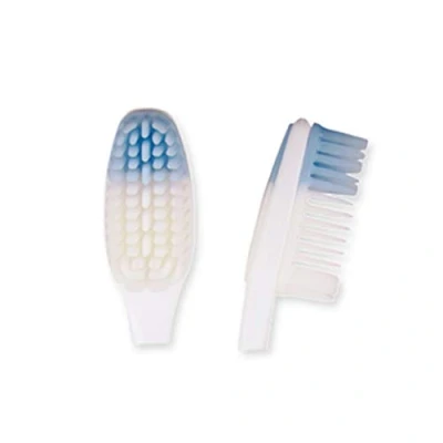 Image of 1 x Replacement Head for Sili Sensi Brush Only Silicone Toothbrush Flexible Dentures and Sensitive Gums (Blue)