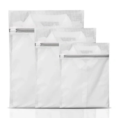 Image of Beatyarmy 3PCS Mesh Laundry Wash Bag with Zips Reusable Washing Machine Travel Clothing Bags for Clothes, Socks, Underwear, Bra